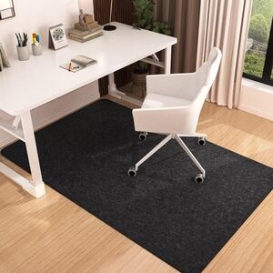 Protective Black Office Chair Mat for Home Workspaces
